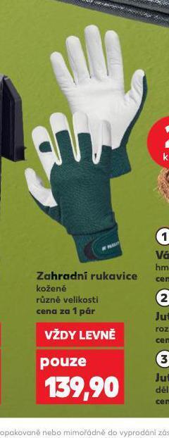 Kaufland Zahradní rukavice nabídka