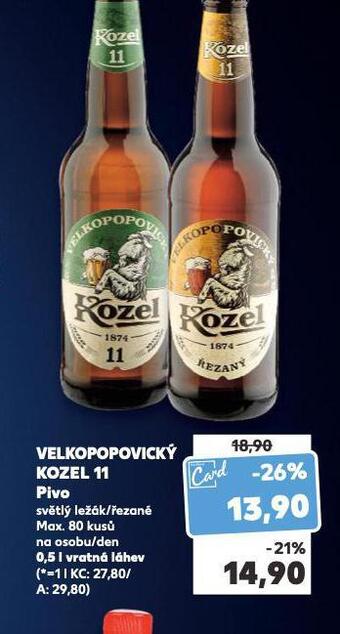 Kaufland Pivo velkopopovický kozel 11 nabídka