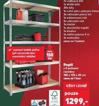 Kaufland Regál s 5 policemi nabídka