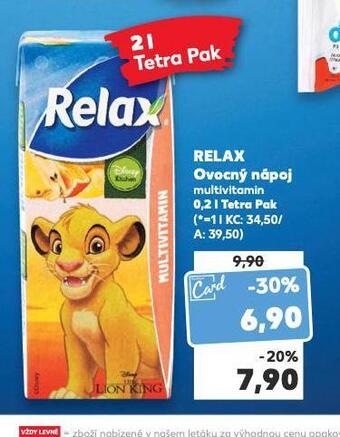 Kaufland Relax ovocný nápoj nabídka