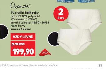 Kaufland Tvarující kalhotky nabídka