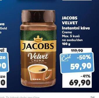 Kaufland Jacobs velvet instantní káva nabídka