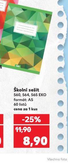 Kaufland Školní sešit a5 nabídka