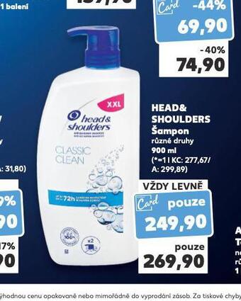 Kaufland Head&shoulders šampon nabídka