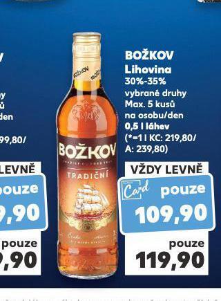 Kaufland Božkov lihovina nabídka