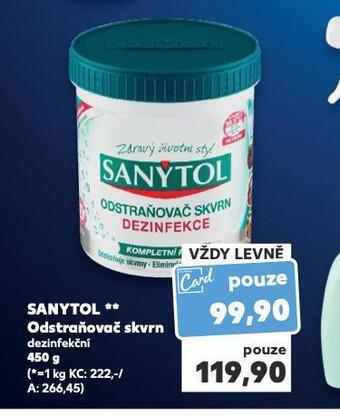 Kaufland Sanytol odstraňovač skvrn nabídka