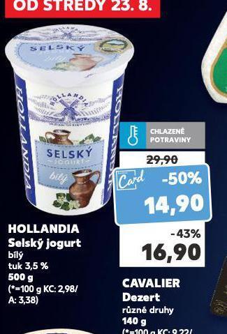 Kaufland Hollandia selský jogurt bílý nabídka