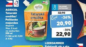 Kaufland Agricol tatarská omáčka / poličanka majonéza nabídka