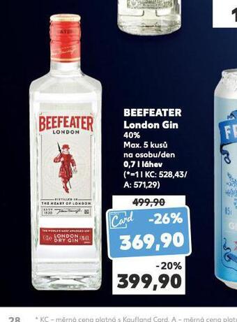 Kaufland Beefeater london gin nabídka