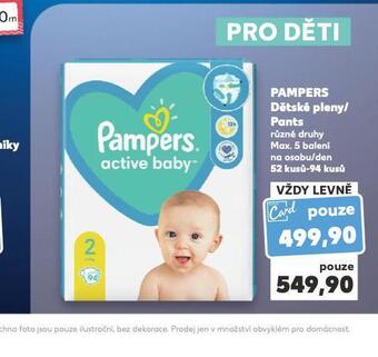 Kaufland Pampers dětské plenky nabídka