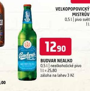 Terno Pivo budvar nealko nabídka