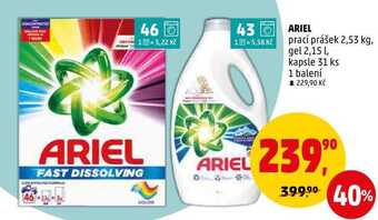 Penny Market Ariel prací prášek, 2,53 kg nabídka
