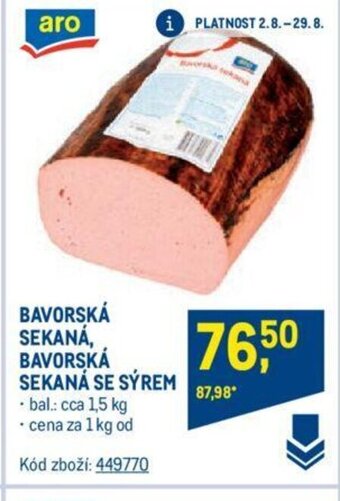 Makro BAVORSKÁ SEKANÁ, BAVORSKÁ SEKANÁ SE SÝREM nabídka