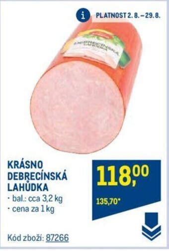 Makro KRÁSNO DEBRECÍNSKÁ LAHŮDKA nabídka
