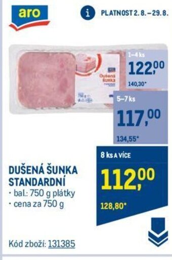 Makro DUŠENÁ ŠUNKA STANDARDNÍ nabídka
