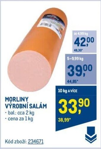 Makro MORLINY VÝROBNÍ SALÁM nabídka
