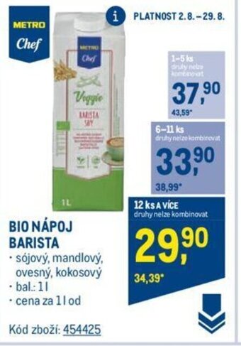 Makro BIO NÁPOJ BARISTA nabídka