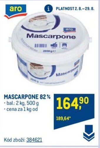 Makro MASCARPONE 82% nabídka