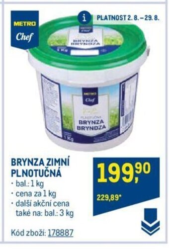 Makro BRYNZA ZIMNÍ PLNOTUČNÁ nabídka