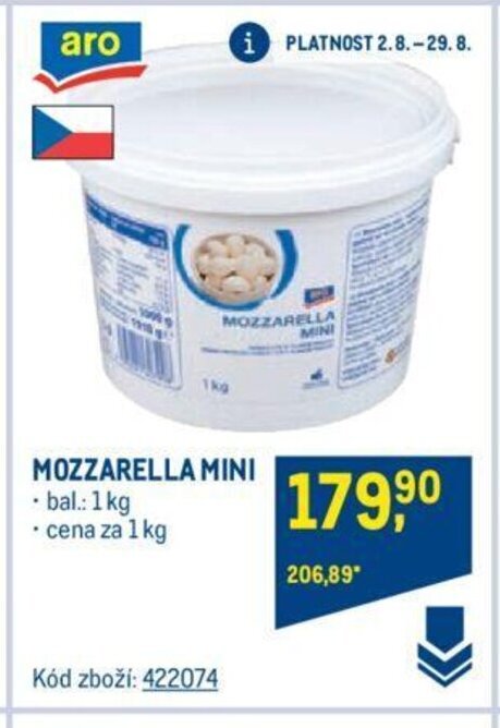 Makro MOZZARELLA MINI nabídka