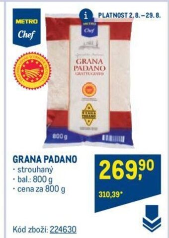 Makro GRANA PADANO • strouhaný, bal: 800 g nabídka