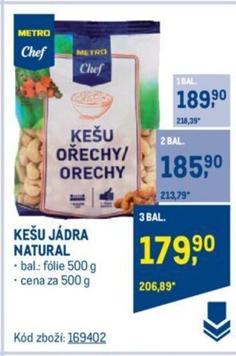 Makro KEŠU JÁDRA NATURAL nabídka