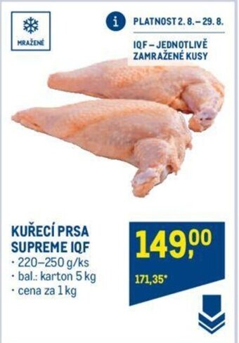 Makro KUŘECÍ PRSA SUPREME IQF nabídka