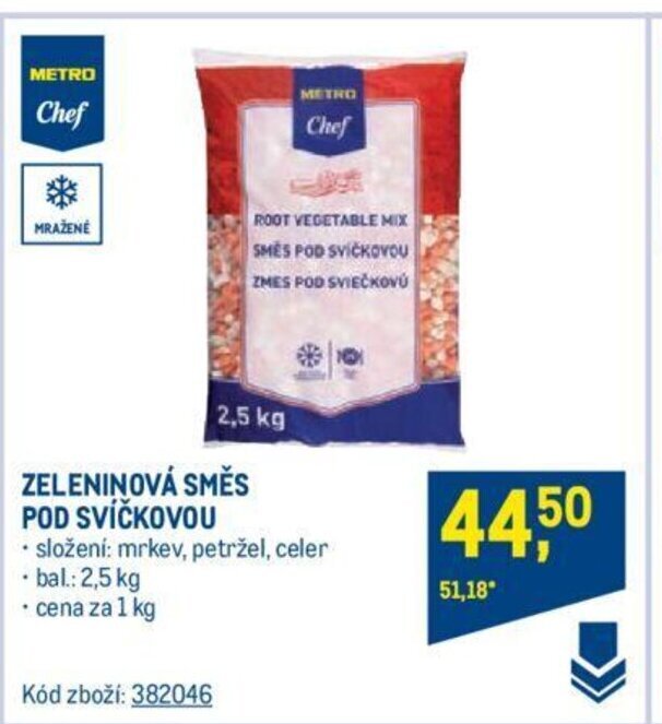 Makro ZELENINOVÁ SMĚS POD SVÍČKOVOU nabídka
