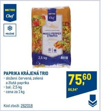 Makro PAPRIKA KRÁJENÁ TRIO nabídka