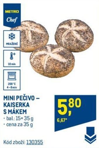 Makro MINI PEČIVO - KAISERKA S MÁKEM nabídka