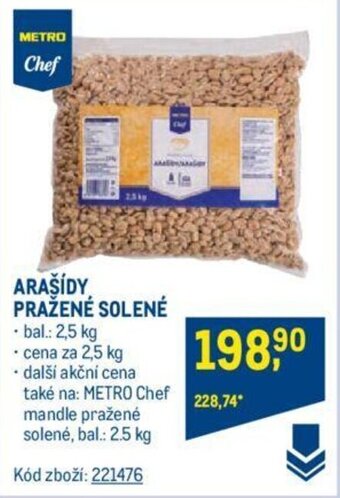 Makro ARAŠÍDY PRAŽENÉ SOLENÉ nabídka