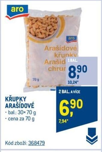 Makro KŘUPKY ARAŠÍDOVÉ nabídka