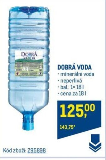Makro DOBRÁ VODA • minerální voda nabídka