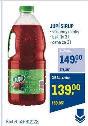 Makro JUPÍ SIRUP • všechny druhy nabídka