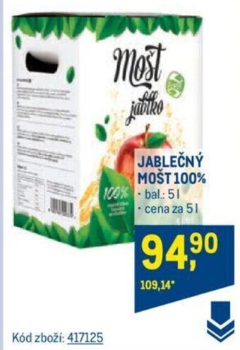 Makro JABLEČNÝ MOŠT 100% nabídka