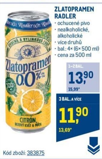 Makro ZLATOPRAMEN RADLER nabídka