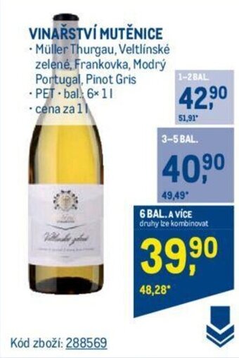 Makro VINAŘSTVÍ MUTĚNICE nabídka