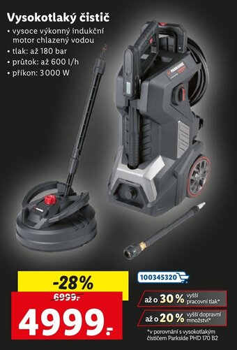 Lidl Vysokotlaký čistič nabídka