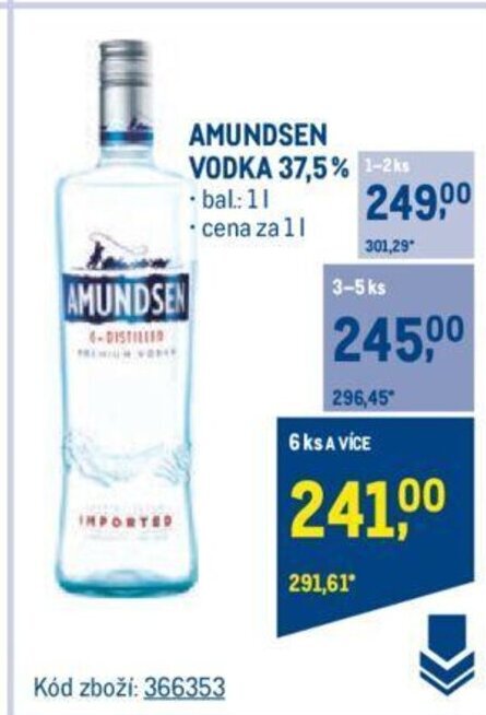Makro AMUNDSEN VODKA 37,5% nabídka