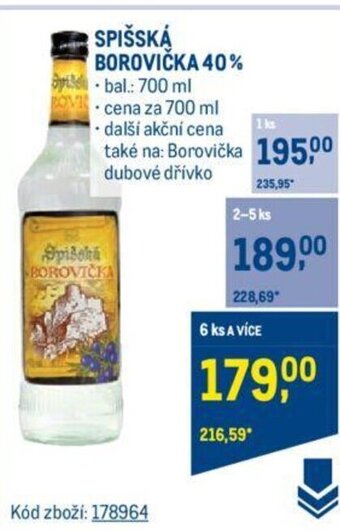 Makro SPIŠSKÁ BOROVIČKA 40% nabídka