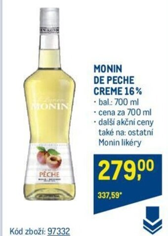 Makro MONIN DE PECHE CREME 16% nabídka