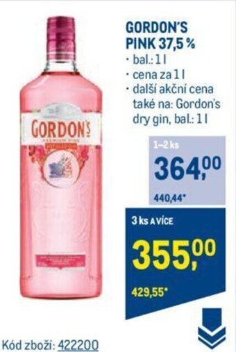Makro GORDON'S PINK 37,5% nabídka