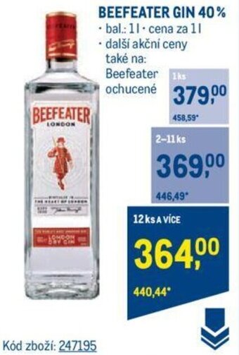 Makro BEEFEATER GIN 40% nabídka