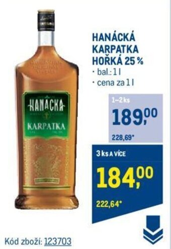 Makro HANÁCKÁ KARPATKA HOŘKÁ 25% nabídka