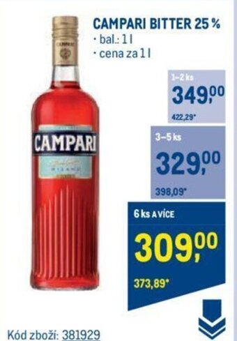 Makro CAMPARI BITTER 25% nabídka