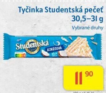 Kubík potraviny Tyčinka Studentská pečeť Tyčinka v čokoládě 36,5-51 g nabídka