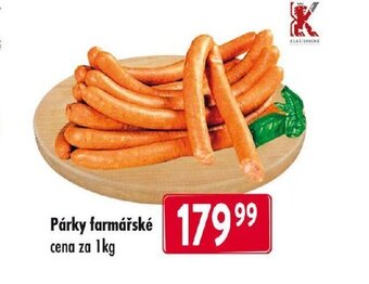 Qanto Párky farmářské cena za 1kg nabídka