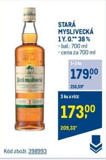 Makro STARÁ MYSLIVECKÁ 1 Y.0.** 38% nabídka