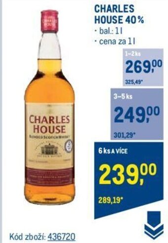 Makro CHARLES HOUSE 40% nabídka