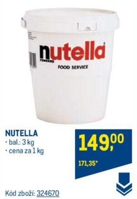 Makro NUTELLA nabídka